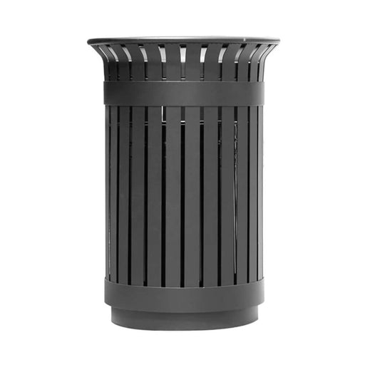 Premium Heavy-Duty Extra Large Outdoor Commercial Metal Slat Garbage Trash Can (SAK48591) - Sweatfully