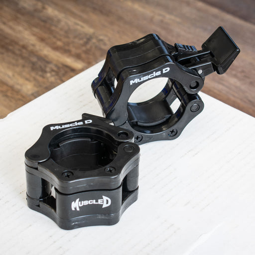 Pro Lock Jaw Collars (per pair) - Muscle D Fitness - Sturdy Olympic Bar Jaws - Sweatfully