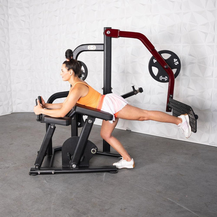 Pro Strength Booty Shaper - Muscle D Fitness - Adjustable, Plate Loaded, Glute Kick - Sweatfully