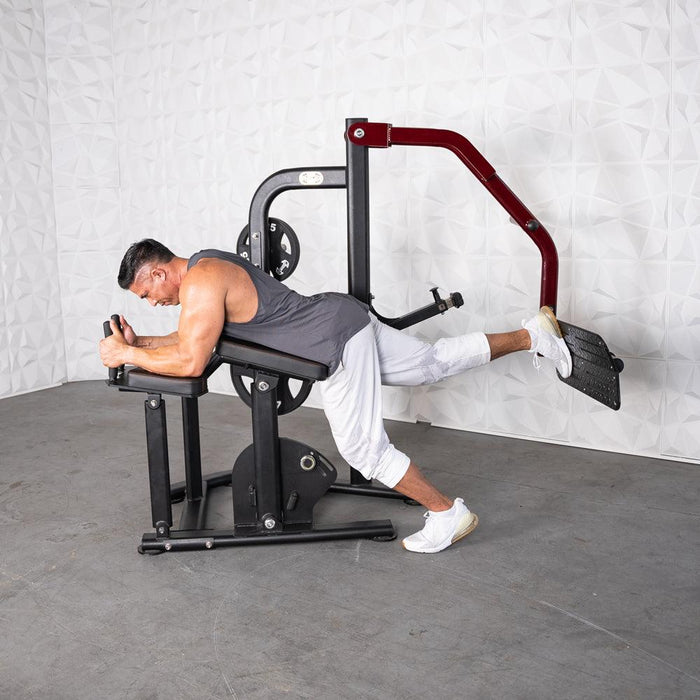 Pro Strength Booty Shaper - Muscle D Fitness - Adjustable, Plate Loaded, Glute Kick - Sweatfully