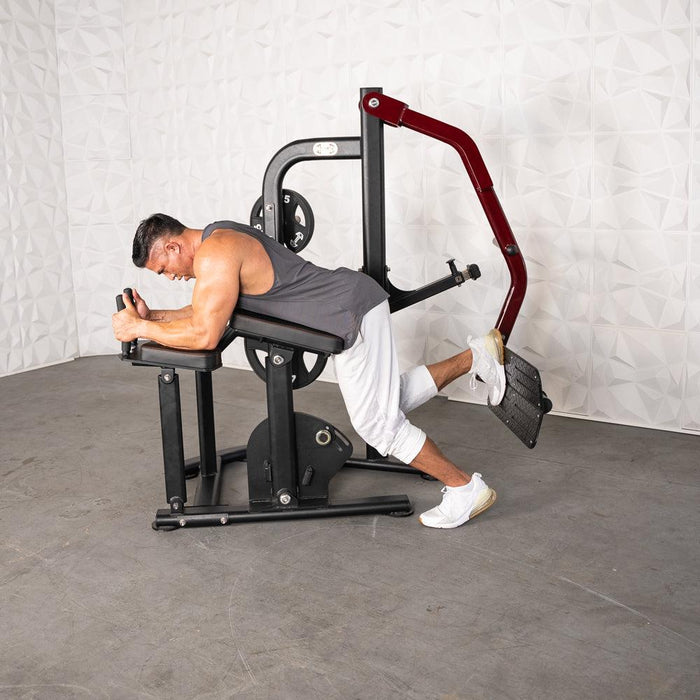 Pro Strength Booty Shaper - Muscle D Fitness - Adjustable, Plate Loaded, Glute Kick - Sweatfully