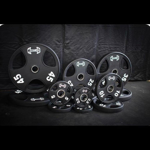 Pro Urethane Coated Olympic Plates - Per Pair / Set - Muscle D Fitness - Olympic Weight Pair - Sweatfully