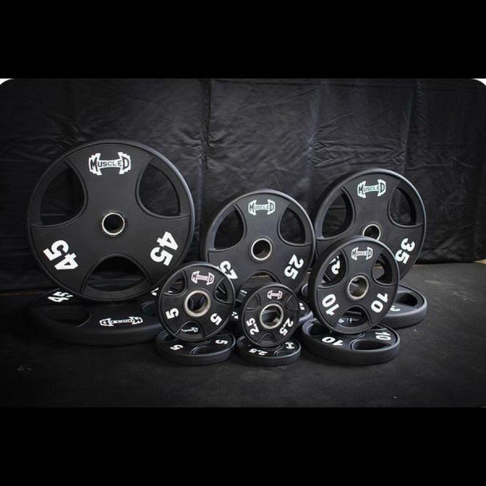 Pro Urethane Coated Olympic Plates - Per Pair / Set - Muscle D Fitness - Olympic Weight Pair - Sweatfully