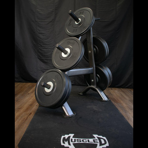 Pro Bumper Training Plates with Center Steel Hub - Muscle D Fitness - Virgin Rubber - Sweatfully