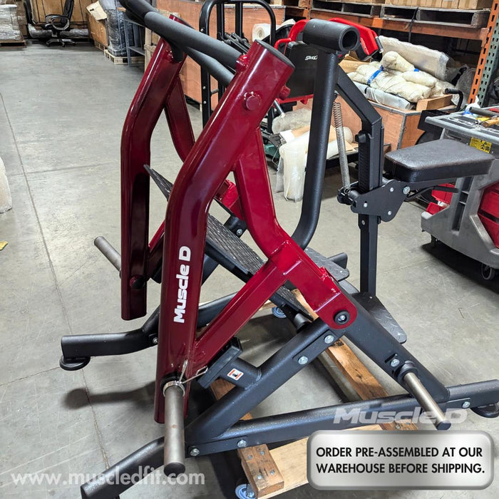 Pro Strength Seated Row - Muscle D Fitness - Commercial Grade - Plate Loaded - Iso-Lateral Training - Sweatfully