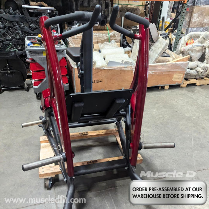 Pro Strength Seated Row - Muscle D Fitness - Commercial Grade - Plate Loaded - Iso-Lateral Training - Sweatfully