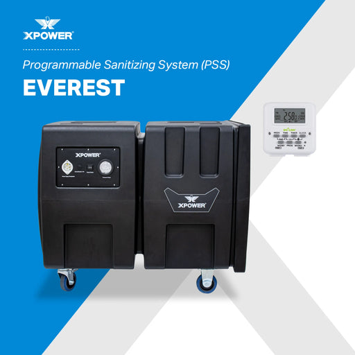 XPOWER Everest Programmable Sanitizing System (PSS) – 2000 CFM HEPA Air Purifier with Digital Timer & IAQ - Sweatfully