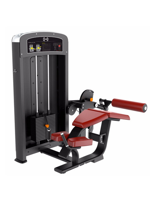 Elite Selectorized Prone Leg Curl - Muscle D Fitness - Commercial Grade - Adjustable Seat - Pin Selectorized - Sweatfully