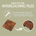 Calgary Oiled Teak Outdoor Interlocking Tiles, 18 Slat (10 sq ft) - Sweatfully