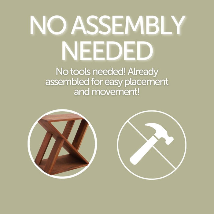 Danish Teak Slatted Stool - Sweatfully