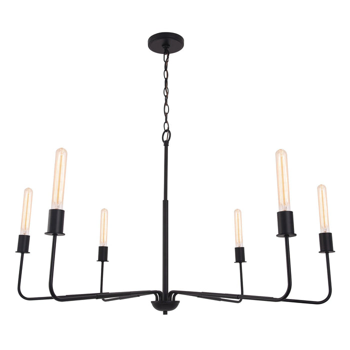 Radiant 6-Light Industrial Traditional Dimmable Chandelier - Sweatfully