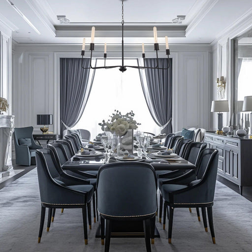 Radiant 6-Light Industrial Traditional Dimmable Chandelier - Sweatfully