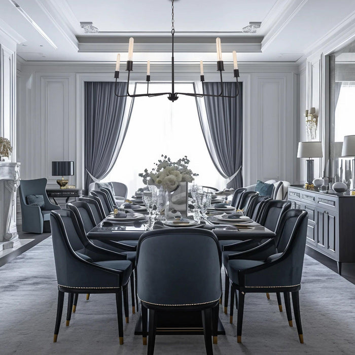 Radiant 6-Light Industrial Traditional Dimmable Chandelier - Sweatfully