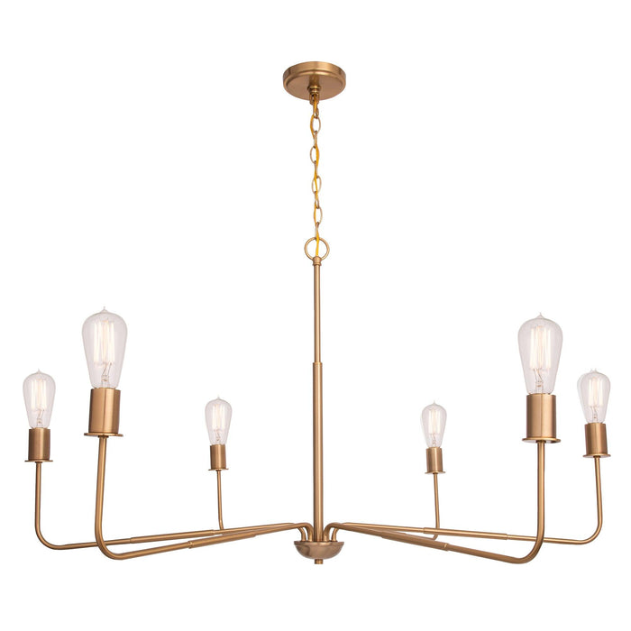 Radiant 6-Light Industrial Traditional Dimmable Chandelier - Sweatfully