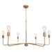 Radiant 6-Light Industrial Traditional Dimmable Chandelier - Sweatfully