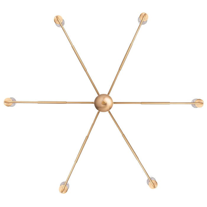 Radiant 6-Light Industrial Traditional Dimmable Chandelier - Sweatfully