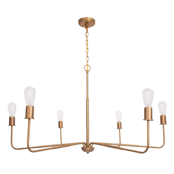 Radiant 6-Light Industrial Traditional Dimmable Chandelier - Sweatfully