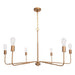 Radiant 6-Light Industrial Traditional Dimmable Chandelier - Sweatfully
