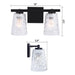 Radiance Modern 2-Light Dimmable Vanity Light - Sweatfully