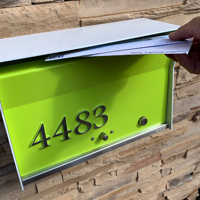 RetroBox Locking Wall Mount Mailbox in ARCTIC WHITE - Sweatfully