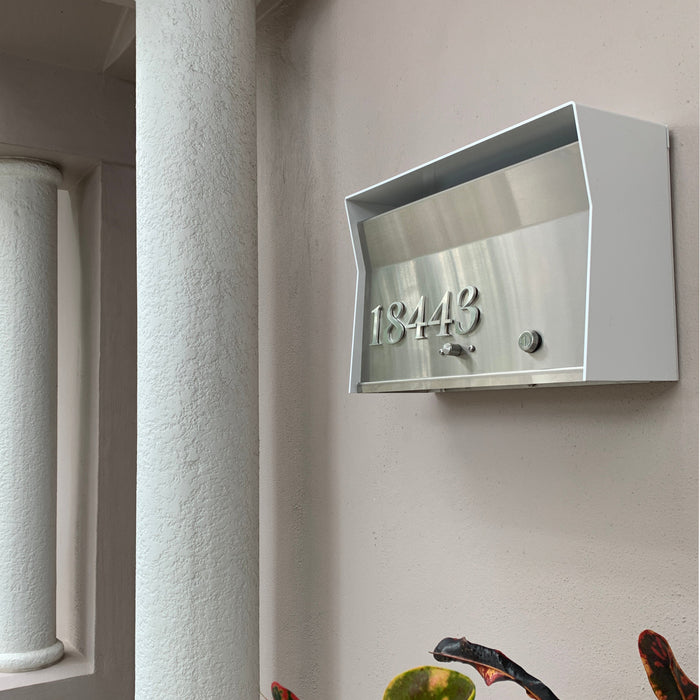 RetroBox Locking Wall Mount Mailbox in ARCTIC WHITE - Sweatfully