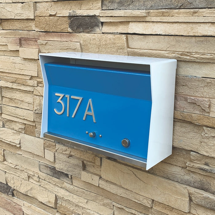 RetroBox Locking Wall Mount Mailbox in JET BLACK - Sweatfully