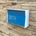 RetroBox Locking Wall Mount Mailbox in JET BLACK - Sweatfully