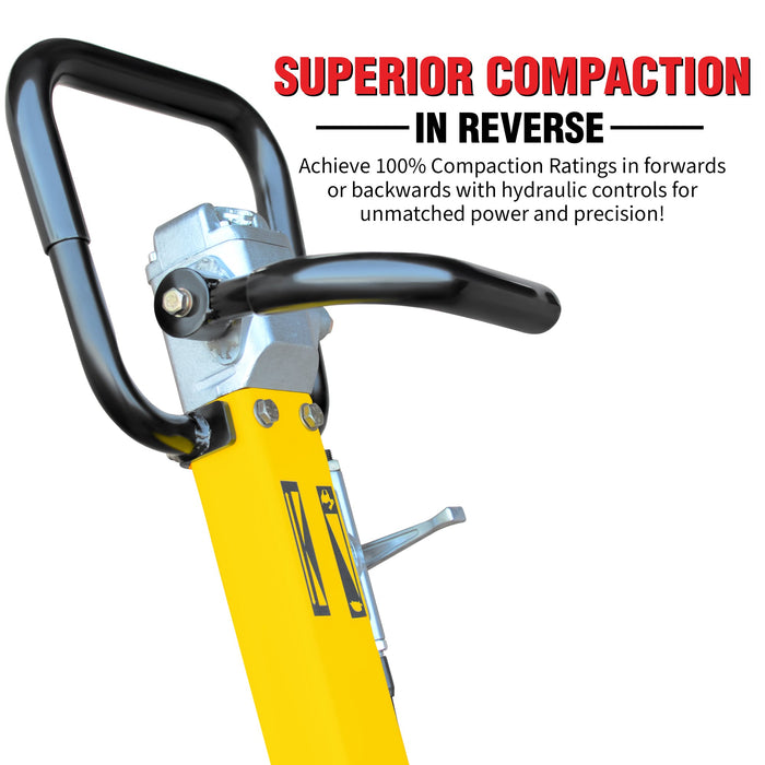 5.5 HP Honda Reverse Plate Compactor 19x14 Plate for Asphalt, Aggregate, Cohesive Soil Compaction - Sweatfully