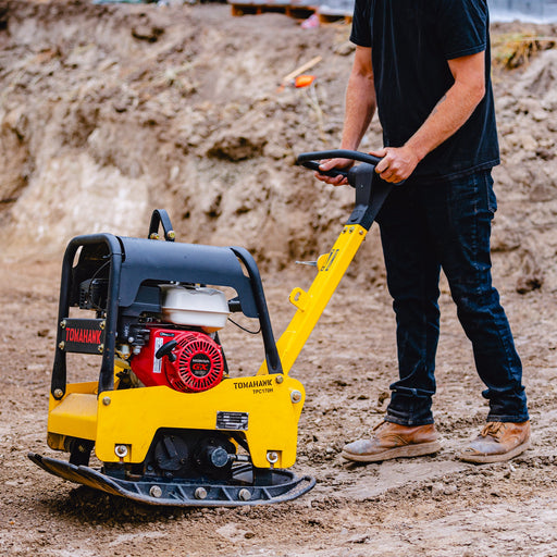 6.5 HP Honda Reverse Hydraulic Plate Compactor for Asphalt, Aggregate, Cohesive Soil Compaction - Sweatfully