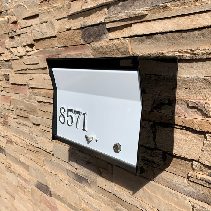 RetroBox Locking Wall Mount Mailbox in JET BLACK - Sweatfully