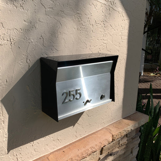 RetroBox Locking Wall Mount Mailbox in JET BLACK - Sweatfully