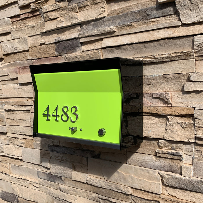 RetroBox Locking Wall Mount Mailbox in JET BLACK - Sweatfully