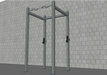 TGrip Basic Commercial 4 Post Rack Complete Kit- 3x3 Steel - Sweatfully