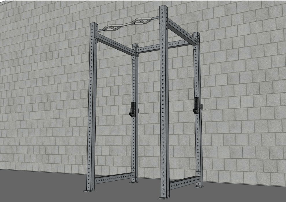 TGrip Commercial 4 Post Rack - 3x3 Steel - Functional Multi-Grip Pull-Up - Sandwich Style J-Hooks - Sweatfully