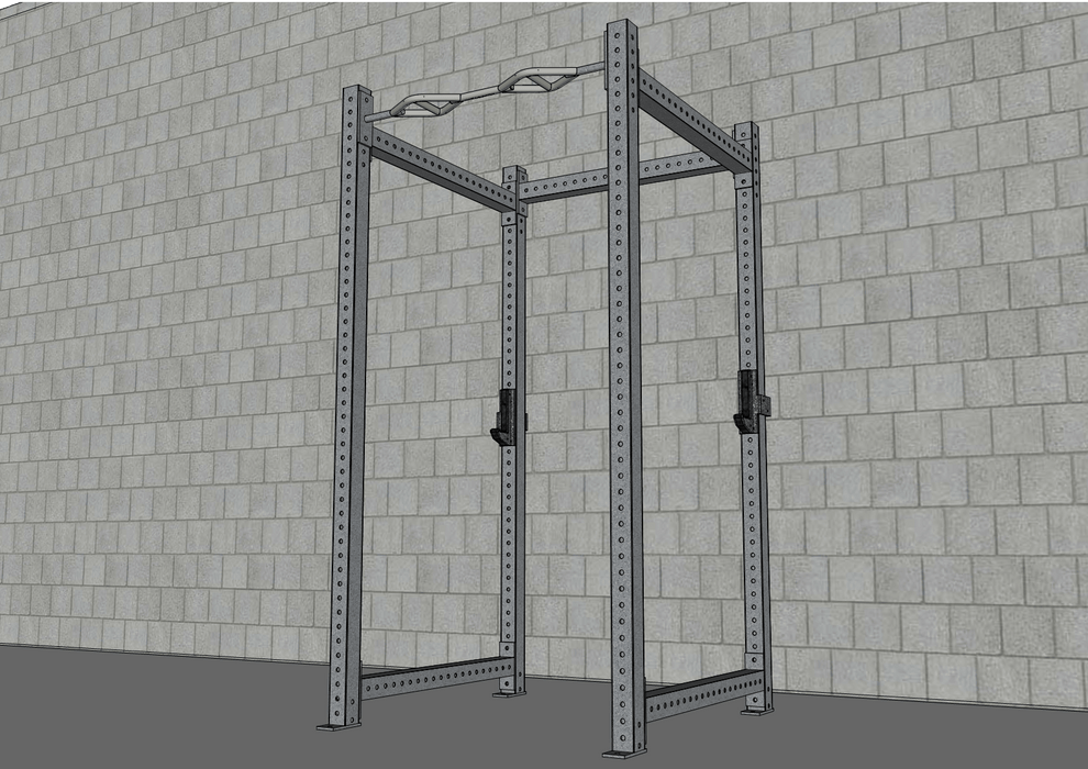 TGrip Commercial 4 Post Rack Complete Set - 3x3 Steel - Functional Multi-Grip Pull-Up - Sandwich Style J-Hooks - Sweatfully