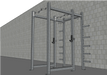 TGrip Commercial Full Power Rack Set - 3x3 Steel - Functional Multi-Grip Pull-Up - Plate Storage - J-Hooks - Sweatfully