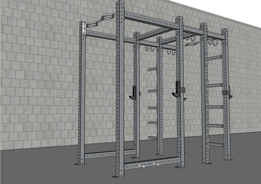 TGrip Commercial Rack and a Half - 3x3 Steel - Functional Multi-Grip Pull-Up - Plate Storage - J-Hooks - Sweatfully