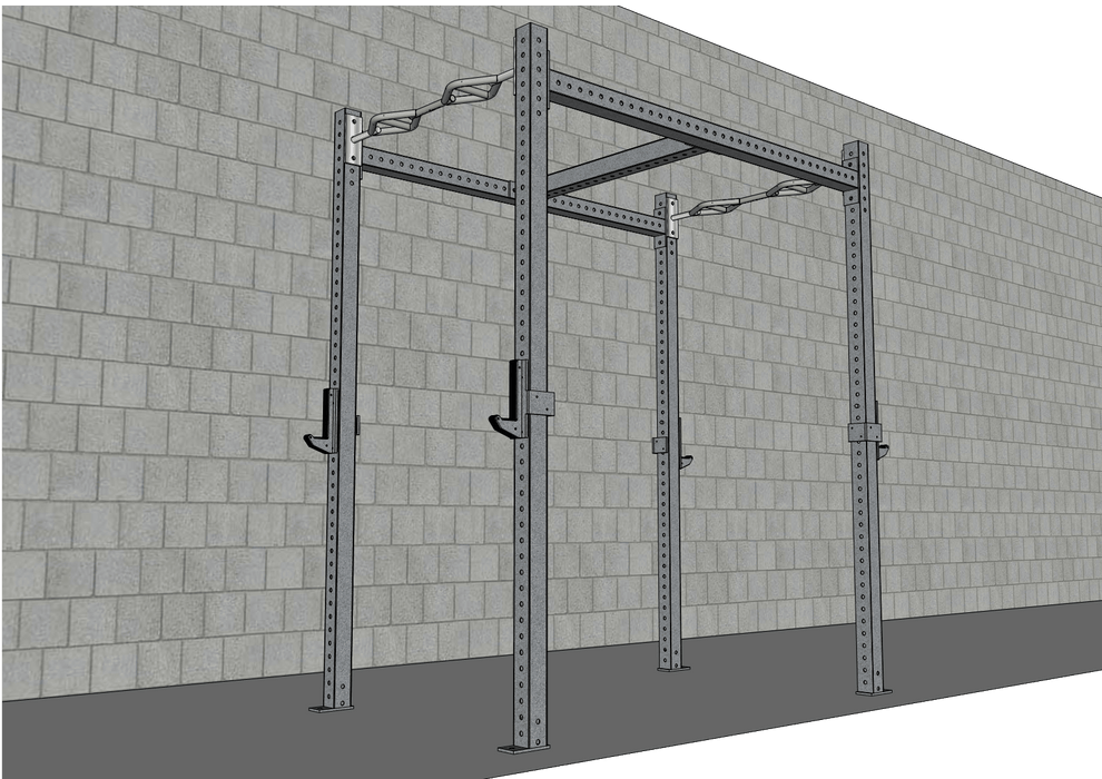 Kit TGrip Commercial 4' Wide Rig - 3x3 Steel - Functional Multi-Grip Pull-Up - Sandwich Style J-Hooks - Sweatfully