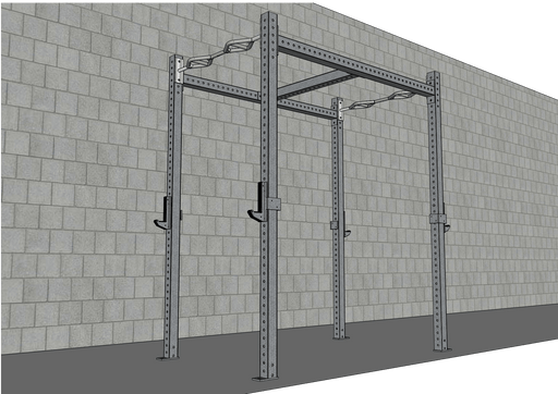 TGrip Commercial 4' Wide Rig - 3x3 Steel - Functional Multi-Grip Pull-Up - Sandwich Style J-Hooks - Sweatfully