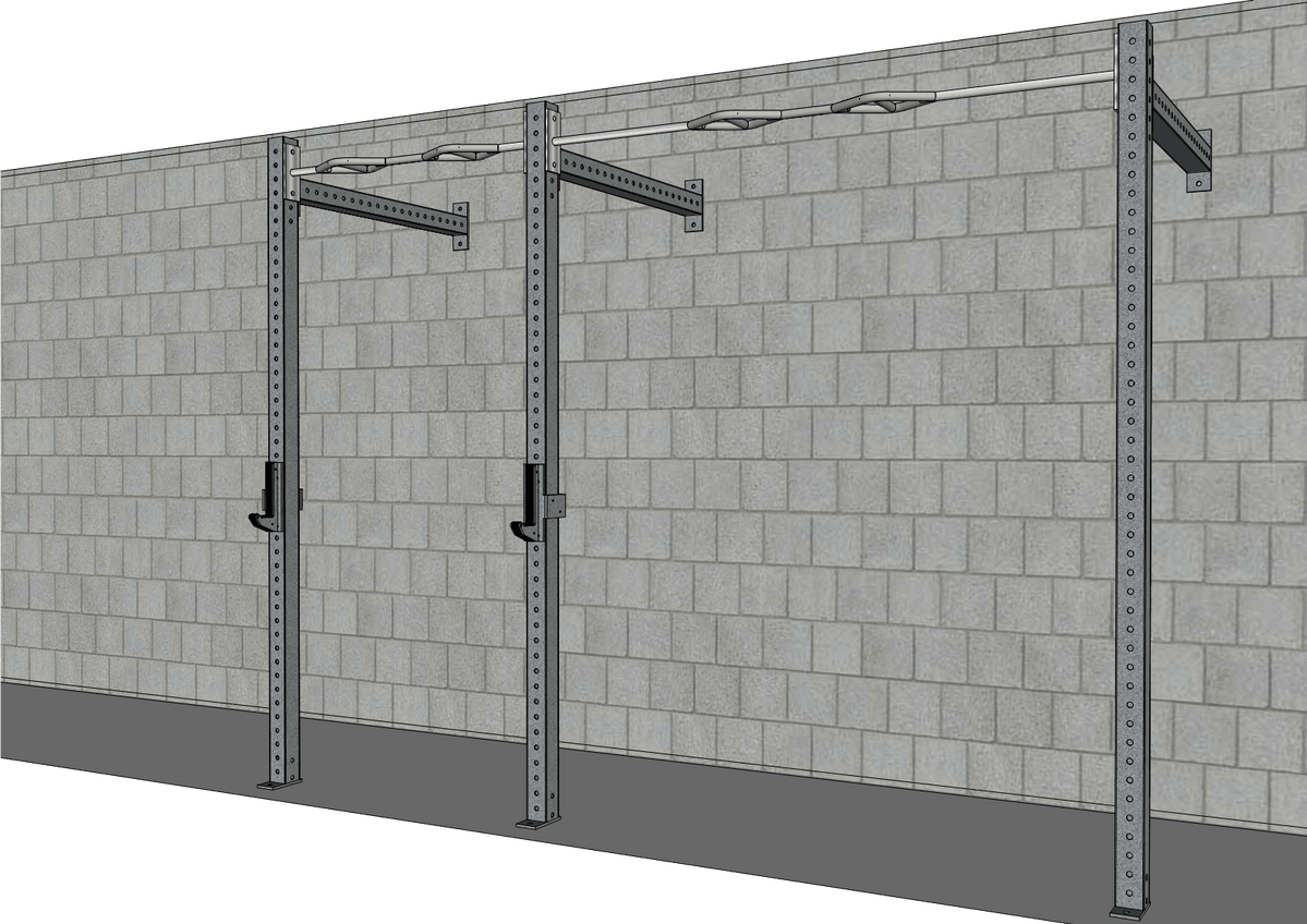 TGrip Commercial 10' Wall Mount Rig - 3x3 Steel - Functional Multi-Gri
