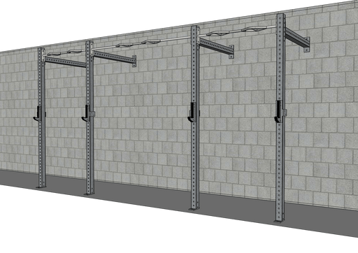 TGrip Commercial 14' Wall Mount Rig - 3x3 Steel - Functional Multi-Grip Pull-Up - Sandwich Style J-Hooks - Sweatfully