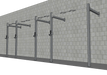 TGrip Commercial 20' Wall Mount Rig - 3x3 Steel - Functional Multi-Grip Pull-Up - Sandwich Style J-Hooks - Sweatfully