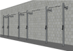 TGrip Commercial 24' Low Profile Wall Mount Rig - 3x3 Steel - Functional Multi-Grip Pull-Up - Sandwich Style J-Hooks - Sweatfully