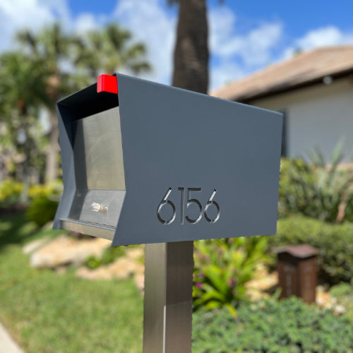 The Original Retrobox in DESIGNER GREY - Modern Mailbox - Sweatfully