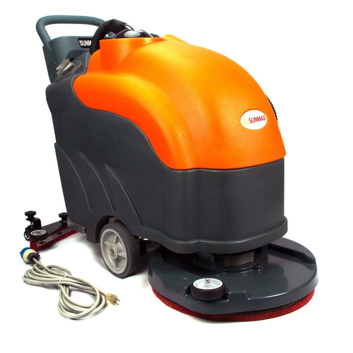 RT50 22" Walk-behind Commercial Floor Scrubber Dryer Machine, 30,000 sqft/h Cleaning Efficiency, 14.5-Gal Sewage Tank - Sweatfully