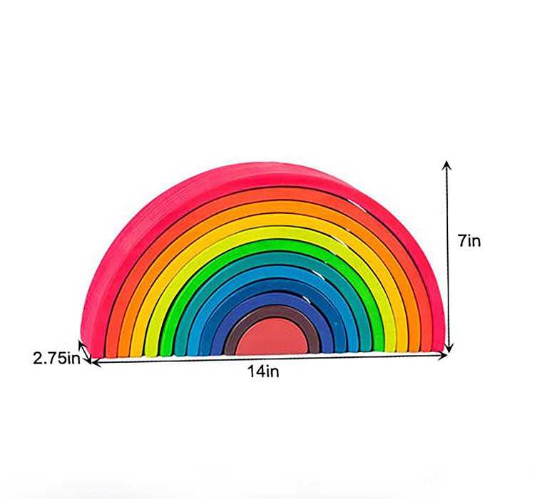 Wooden Rainbow Stacker Blocks - Sweatfully