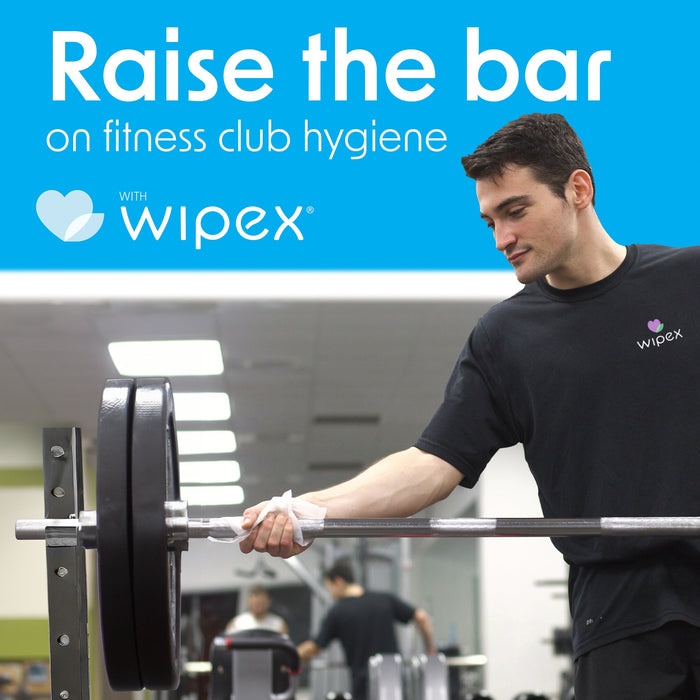 Wipex Natural Gym Wipes Starter Bundle | Dispenser Bucket with Refill | Plant-Based Wipes for Fitness Equipment - Sweatfully
