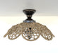LARGE Natural RATTAN Ceiling Light Fixture - Sweatfully