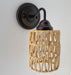RATTAN COASTAL Bedroom Wall Sconce Light - Sweatfully