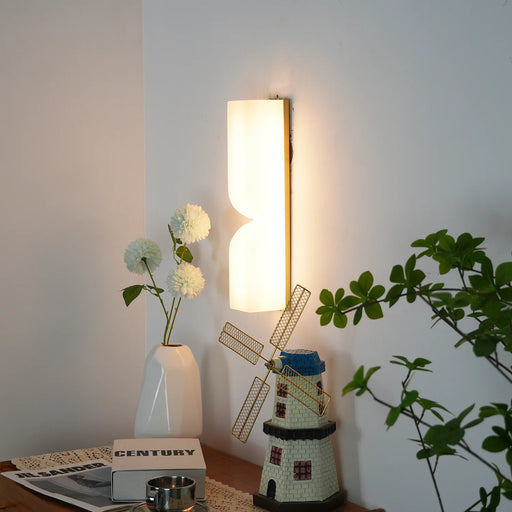 Rectangular Alabaster Essence Wall Sconce - Sweatfully
